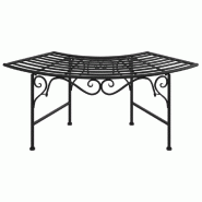 Helloshop26 - Banc de jardin meuble de patio d'extérieur terrasse tour d'arbre 113 cm noir acier 02_0011844 - noir acier 3000650247760