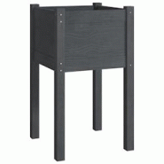 Helloshop26 - Jardinière bac lit surélevé plantes fleurs terrasse jardin d'extérieur 40 x 40 x 70 cm bois de pin massif gris 02_0038550 - 30002177 Helloshop26 - Jardinière bac lit surélevé plantes fleurs terrasse jardin d'extérieur 40 x 40 x 70 cm bois de pin massif gris 02_0038550 - 30002177