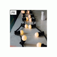 Illupro Guirlande Guinguette 100M ampoules led blanc chaud incluses professionnelle IP65 - 3760430850862