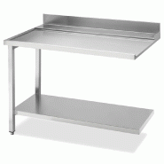 KBS Table d'écoulement avec fond de base et rebord, montage à gauche 1200x715x850 mm - inox 20390105