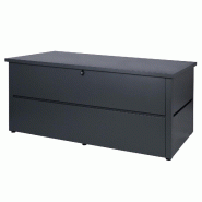 Mendler Coffre de jardin HWC-J56, Coffre de rangement Coffre de rangement, étanche Métal Acier inoxydable 69x165x85cm 692l ~ anthracite - noir méta