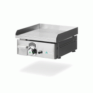 Plancha à gaz NOVO-SNACK rainurée en ACIER rectifié - L400 | Mainho - NSRR40N