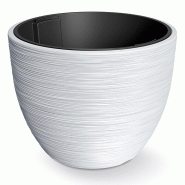 Prosperplast - Jardinière blanche avec réserve d’eau, collection FURU - 56,9x56,9x44,5 cm, capacité de 92 L - blanc plastique polypropylène ZA5597