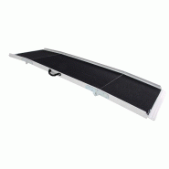 Rampe d'accès en aluminium 270 kg - 2450 x 750 mm - largeur utile 720 mm - Pliable en 3 sections MW Tools ARP30240