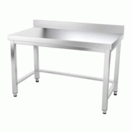 Table de travail en inox 1400 x 600 mm adossée avec renfort PREMIUM / GOLDINOX - inox 3701770804481 Table de travail en inox 1400 x 600 mm adossée avec renfort PREMIUM / GOLDINOX - inox 3701770804481