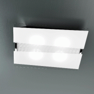 Top light Plafonnier Toplight Mad 4 lumières avec douille E27, structure chromée et blanche, design moderne 70x50x10cm - blanc 8057094702282