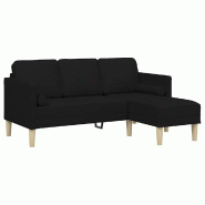 VidaXL Ensemble de Canapés avec coussin Noir Polyester Modèle Merloria - 8721158783868