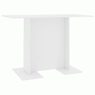 VidaXL Table de salle à manger Blanc 110 x 60 x 75 cm Bois ingénierie Modèle Helios Panorama Nord - 800243