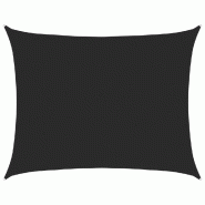 Voile d'ombrage 160 g/m² Noir 6x7 m PEHD Modèle Helios Luna - 311744