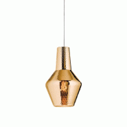 Zafferano Romeo Suspension Ø.250X3180Mm. 1Xe27 70W Hs-Ip20-V.Grigio, Front Gold Vtr. - 8054346792657