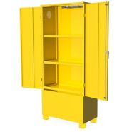 Armoire conçue pour le stockage de produits inflammables, corrosifs, toxiques et solvants - 100 ou 200 L