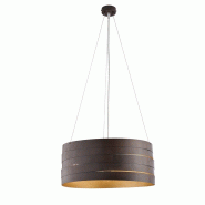 BeLight Suspension Mambo noire, effet rouille extérieur, or antique intérieur, câbles acier réglables, 3 lumières - doré 8057724581096