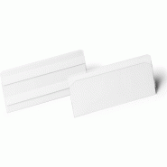 Durable Pochette d'étiquettes 150x67mm HardCover autocollante transparente UE=10 pièces - 118119
