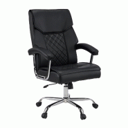 Fauteuil de direction / fauteuil pivotant Relax Prestio en similicuir noir MyBuero - noir plastique 729505