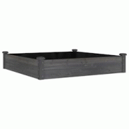 Helloshop26 - Jardinière bac lit surélevé plantes fleurs terrasse jardin de jardin doublure 120 x 120 x 25 cm bois massif sapin gris 02_0039830 - 3 Helloshop26 - Jardinière bac lit surélevé plantes fleurs terrasse jardin de jardin doublure 120 x 120 x 25 cm bois massif sapin gris 02_0039830 - 3