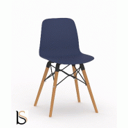 Lot de 4 chaises Design Nut - Mobel Linea. - Bleu_0