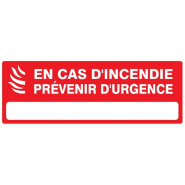 Panneaux adhésifs 330x120 mm prévention incendie - ADPNG-TL09/ECIP_0
