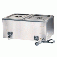 Romux® Bain-Marie Électrique Professionnel - 2 Bacs GN 1/2 de Table en Acier Inox avec Robinet de Vidange et Thermostat 30-110°C - 2000W Romux® Bain-Marie Électrique Professionnel - 2 Bacs GN 1/2 de Table en Acier Inox avec Robinet de Vidange et Thermostat 30-110°C - 2000W