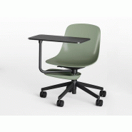 Lot de 2 chaises de formation Pure Loop Edu avec tablette écritoire, roulettes et réglage en hauteur Lot de 2 chaises de formation Pure Loop Edu avec tablette écritoire, roulettes et réglage en hauteur