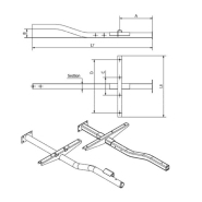 Timon droit non fréiné pour remorque, modèle isotherme - TD - ECIM - T2301005