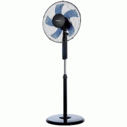 Ventilateur sur pied 45W H125cm Oscillation 90° 3 vitesses 5 pales Design Noir & Bleu Débit d'air puissant Fortes Chaleurs Jocca - noir 8435253581990