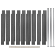 Vidaxl ensemble de clôture wpc 2 carré 353x187 cm gris 3053267