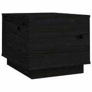VidaXL Table basse Noir 40x50x35 cm Bois massif de pin Modèle Luna Élite - 813414