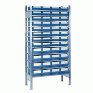 Étagère à emboîter H2000xl1000xP400 mm étagère extension 12 supports en acier 32 x 5, 16 x 6 Étagère à emboîter H2000xl1000xP400 mm étagère extension 12 supports en acier 32 x 5, 16 x 6