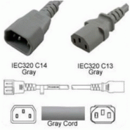 Câble d'alimentation C13/C14 10A GRIS