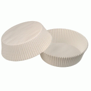 Caissette plissée blanche papier n°4 ronde Ø6,1x2,5x1,8 cm - par 1000