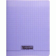 Calligraphe Lot de 10 Cahier Ligne 8000 24x32, 96p./48 feuilles 90 g/m² piquées, couv. PP violette, Séyès - 3210330181974