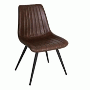 Chaise rétro dark brown - marron multi-matériau CS1616 Chaise rétro dark brown - marron multi-matériau CS1616