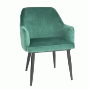 Chaises en velours Lia vertes - Lot de 2 - FX070 | Bolero