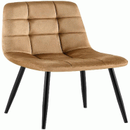 CLP Chaise de salle a manger Antibes en velours Velours HBT: 84x45x55 cm Taupe - gris textile 327715