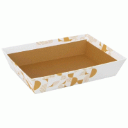 Corbeille carton rectangle Eclat d'or 27x20x5cm_0