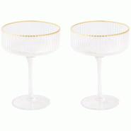 EASY LIFE Coffret 2 coupes à champagne 25 cl - Festive - 035-1254433