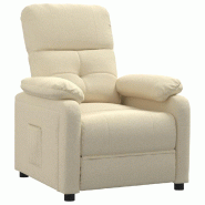 Fauteuil inclinable Crème Tissu Modèle Beldelora - 348284