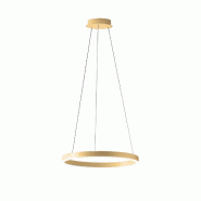 Gea Luce Suspension Criseide S/G Or Brossé - Led 80W 4200Lm 3000K Dimmable Double Émission Aluminium Et Silicone - Gealuce - doré CRISEIDE S/G - OR