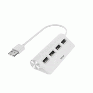 Hama USB Hub 4 Ports, USB - blanc 200120