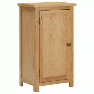 Helloshop26 - Armoire de rangement rustique bois de chêne massif 45 x 32 x 85 cm avec étagères pratiques en bois naturel 02_0046489 - Bois manufact