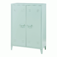 Helloshop26 - Casier de bureau métallique à 2 portes 110 x 75 x 33 cm vert pastel 03_0009181 - vert métal 3000224550913