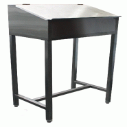 ITALCONCEPT L2G Pupitre Inox 304, Sur Pietement Avec Verins, 1100 x 560 x 510mm - 3616350009500