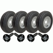 Kit remorque rapide à deux essieux 4.80/4.00 - 8 roues légales moyeu 400-8 Kit remorque rapide à deux essieux 4.80/4.00 - 8 roues légales moyeu 400-8