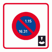 Panneau B6b5 - Entrée d'une zone à stationnement