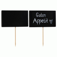 Papstar 100 Pique finger food 9 cm Blackboard - Bambou 87201