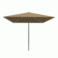 Parasol pour terrasse Pro Ouessant carré 250 cm armature+toile+housse - caramel