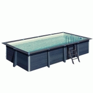 Piscine barfleur hors sol rectangulaire 20m² - composite pvc/chanvre - structure acier