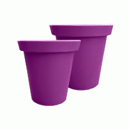 PLAST'UP ROTOMOULAGE Pot de fleurs rond xxl delight 75l- lot de 2 - VIOLET - violet 0637962080445