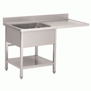 Plonge professionnel en inox avec passage lave vaisselle a droite 1... - PTHSTR147SBL1