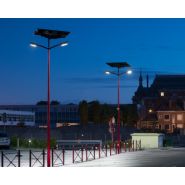 Lampadaire solaire urbain pour éclairage des parkings, abribus,...- Puissance du luminaire 2 x20 W | 2 x 40 W - Smartlight 4.2 - 5.2 - Fonroche Eclairage